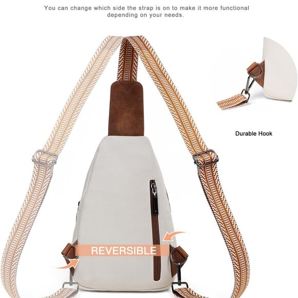 Multi-Functional Faux Leather Sling Bag - Perfect Gift for Fashion-Forward Women - Picture 5 of 9